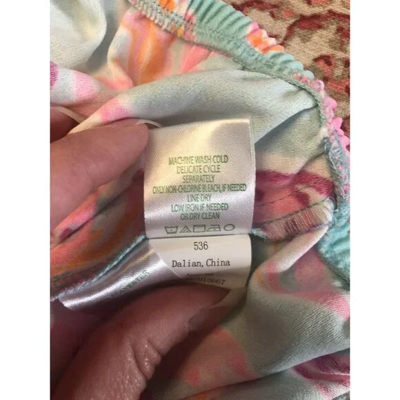 NWT Lilly Pulitzer Esmeray Midi 2PC Set Puff Sleeve Surf Blue Bonita Blooms Sz L - Picture 13 of 16